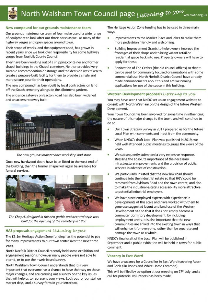 Just North Walsham - July 2021