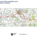 Weavers Way Walk Map - Long walk 14 miles Aylsham-Stalham