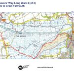 Weavers Way Walk Map - Long walk 12 miles Acle-Gt Yarmouth