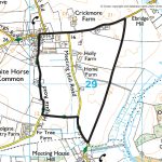 Weavers Way Walk Map - Circular walk 2miles White Horse Common