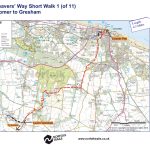 Weavers Way Walk Map - Short walk 4.5 miles Cromer-Gresham