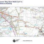 Weavers Way Walk Map - Short walk 3.5 miles Stalham-Hickling