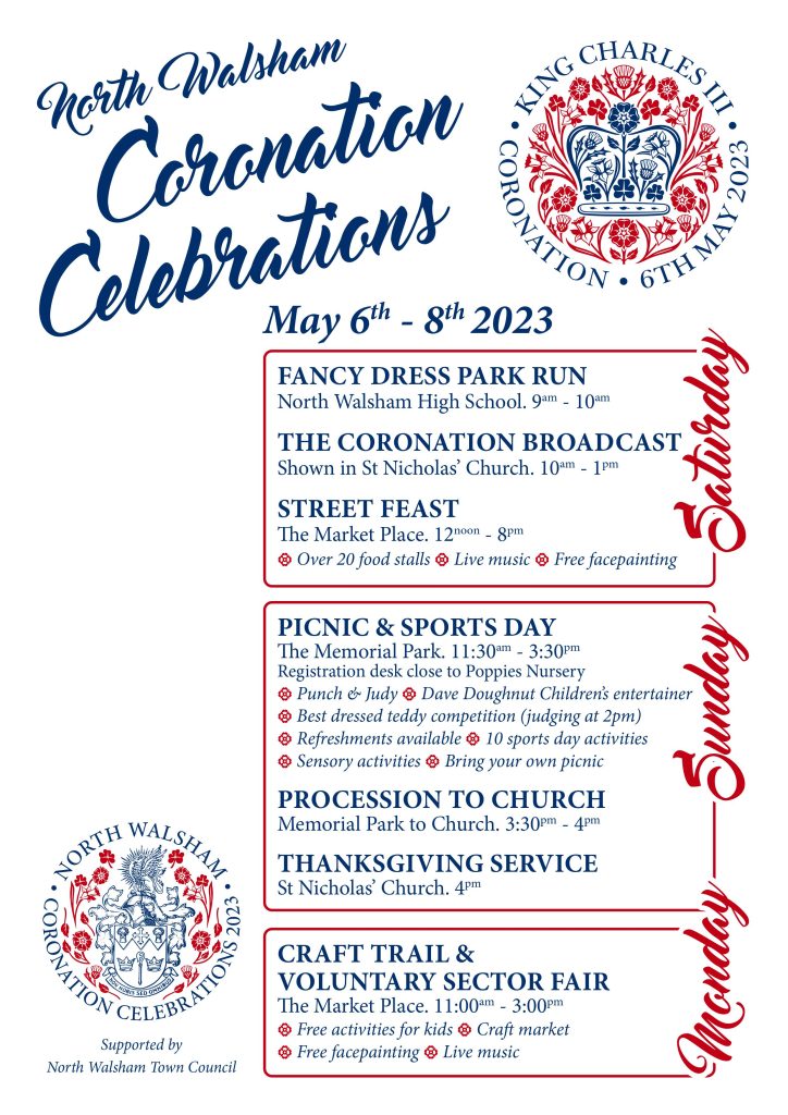 North Walsham Coronation Celebrations Poster