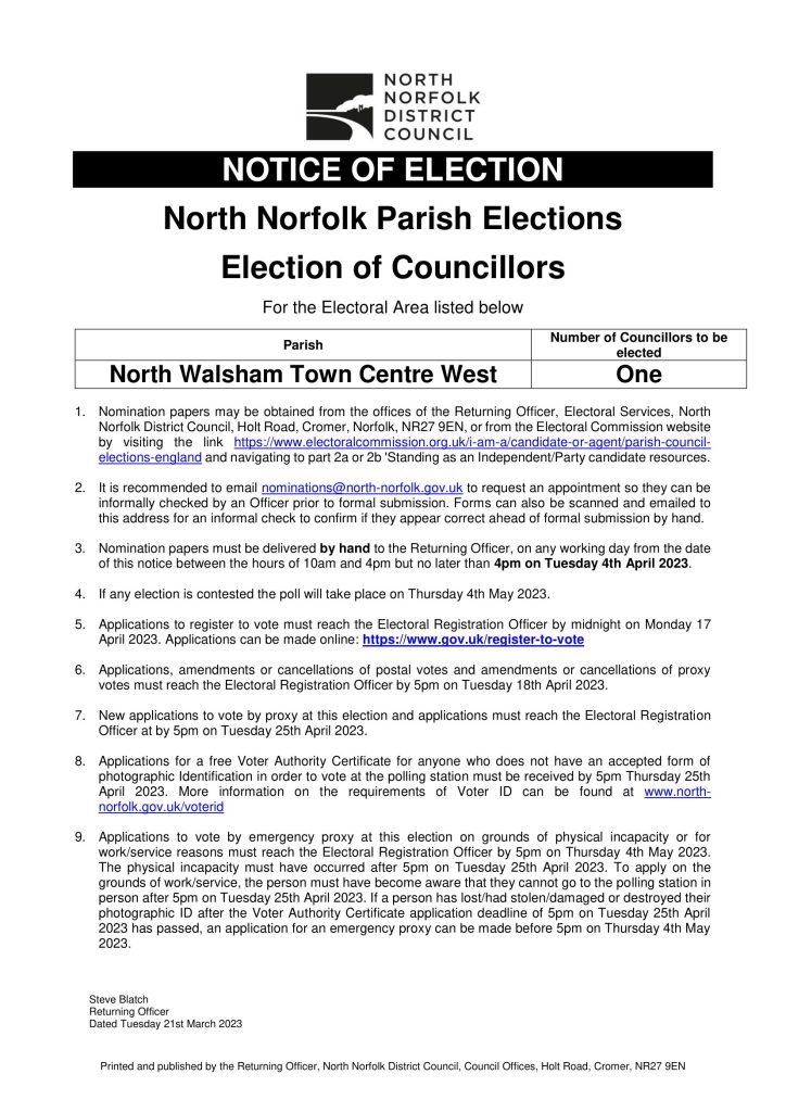 Town Council Election Papers 2