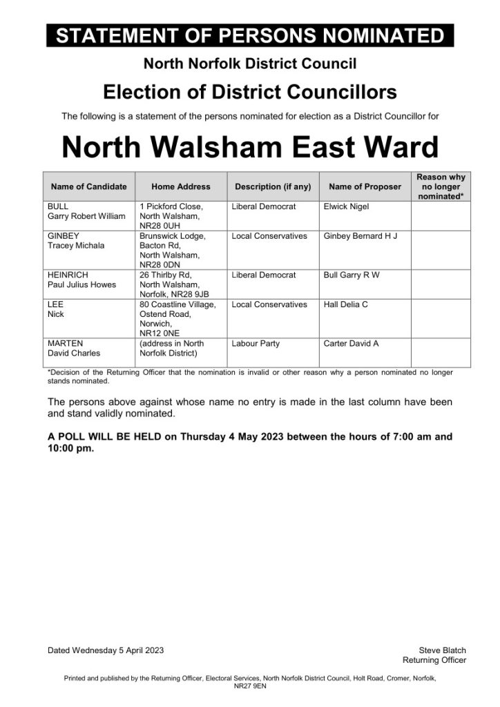 North Walsham District Council Applications 3