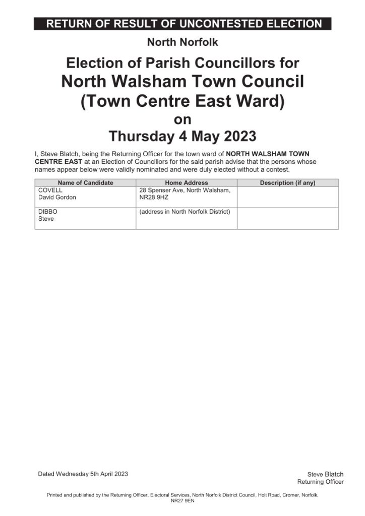 North Walsham Town Council Applications 3