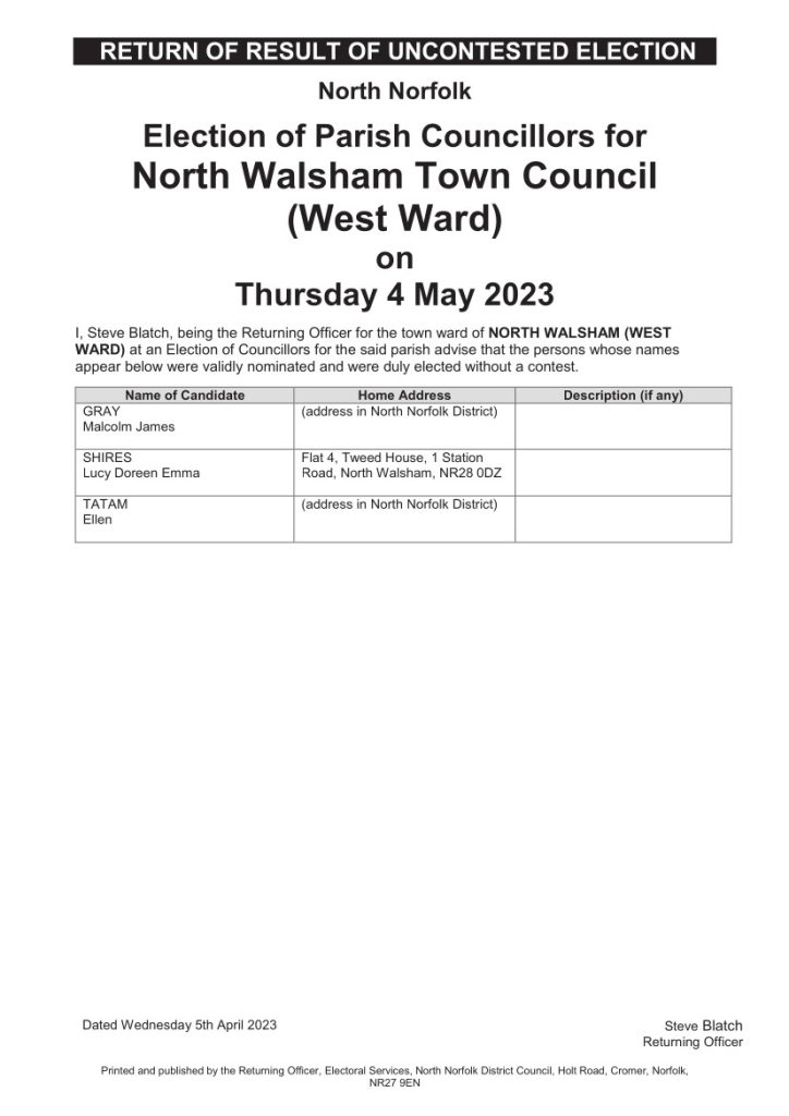 North Walsham Town Council Applications 5